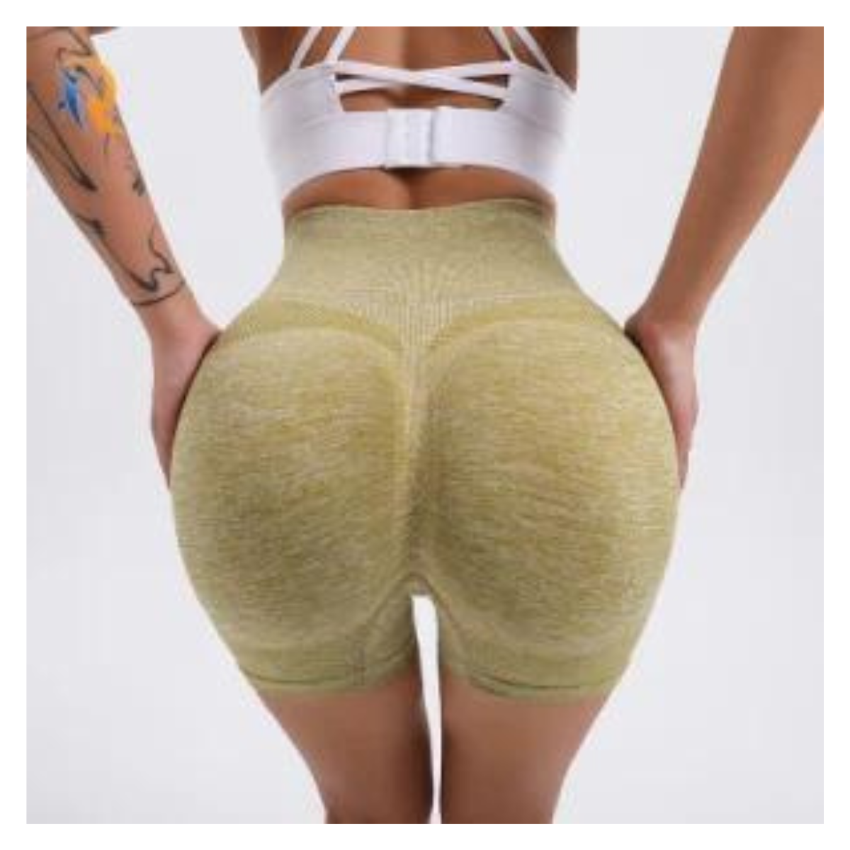 Pantalones Amarillo Corto Para Yoga